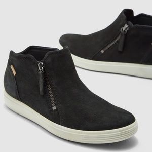 ECCO Women's Soft 7 Low Bootie Zip Sneakers Black 8